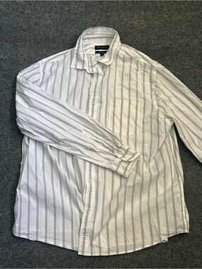 Banana Republic Men’s Long Sleeve Button-Up Shirt, Untucked Fit, XXL